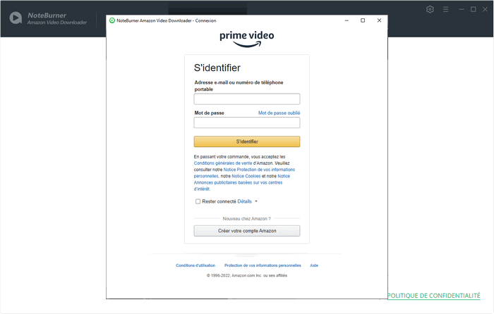 NoteBurner Amazon Video Downloader pour Windows